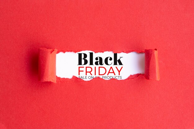 Black friday concept with red background