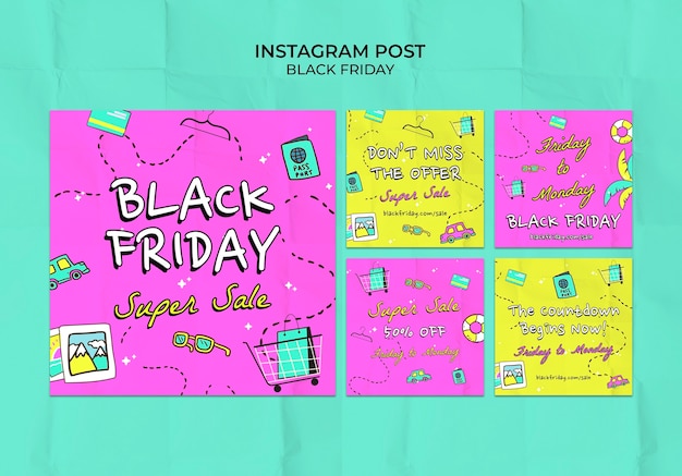 PSD gratuito modello di progettazione del black friday