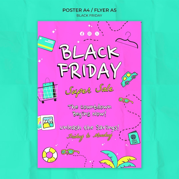 Free PSD black friday design template