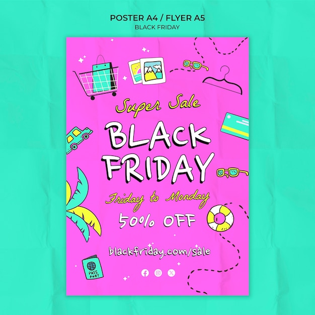 Free PSD black friday design template