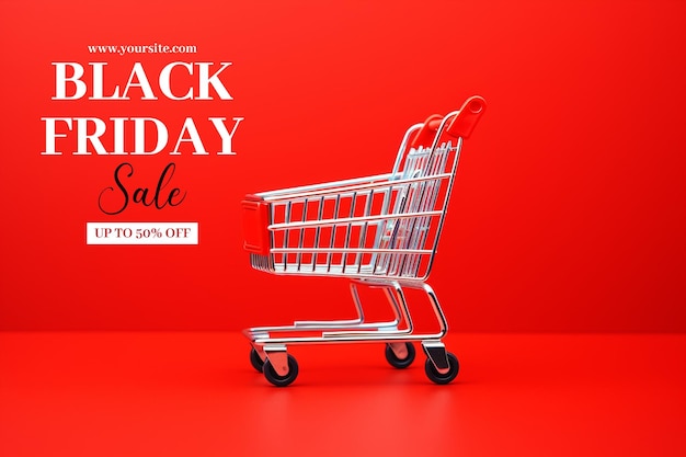 Black friday discount sale banner design template