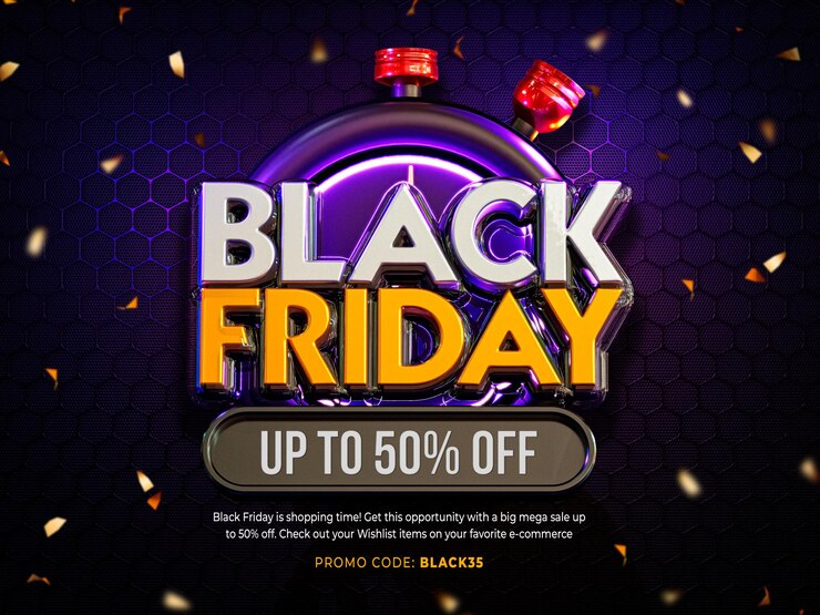 Free PSD black friday discount sale banner design template
