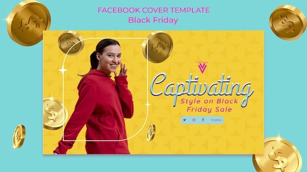 Black friday facebook cover template