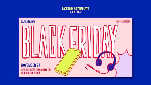 Free PSD black friday facebook template