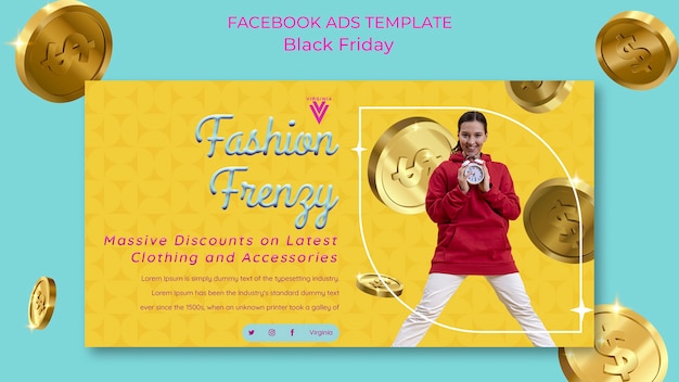 Free PSD black friday facebook template