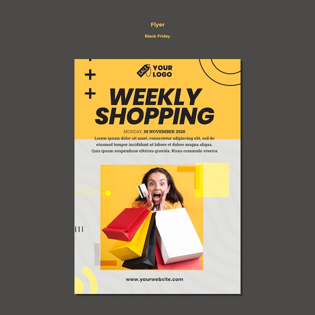 Free PSD black friday flyer template