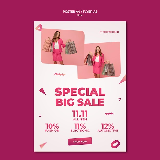 Free PSD black friday flyer template