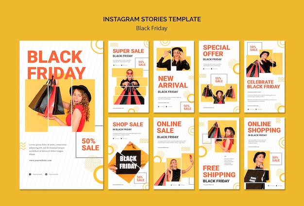Black friday instagram stories template
