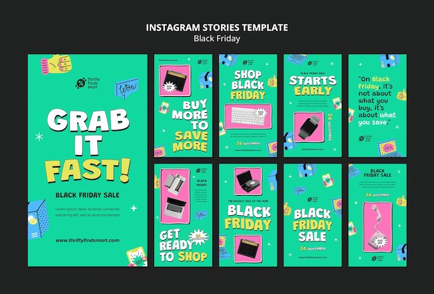 Free PSD black friday instagram stories