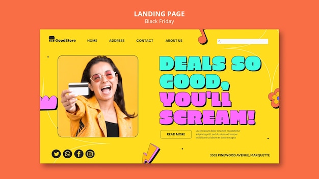 Black friday landing page template