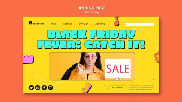 Black friday landing page template