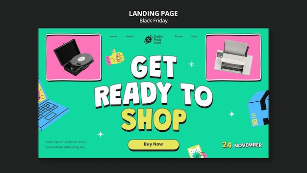 Black friday landing page template