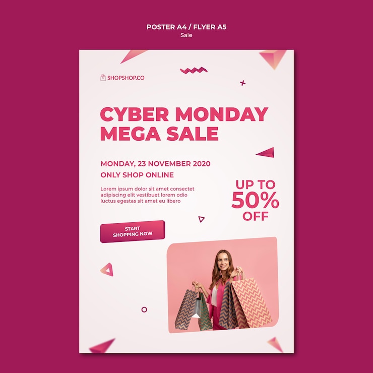 Free PSD black friday poster template