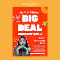 Free PSD black friday poster template