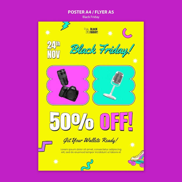 Free PSD black friday poster template