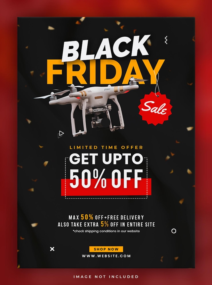 Free PSD black friday product sale flyer design template