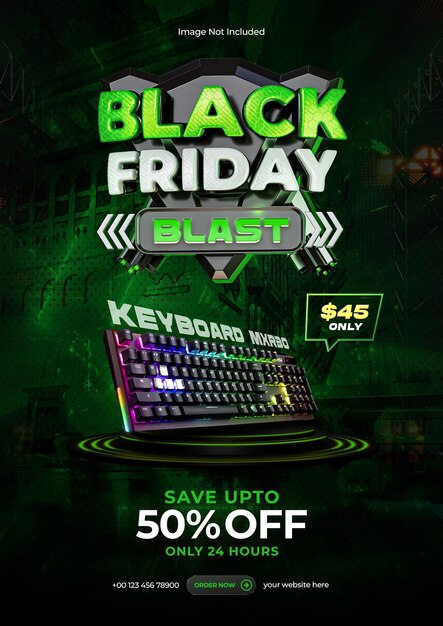 ブラックフライデー製品販売プロモーションフライヤーデザインテンプレート