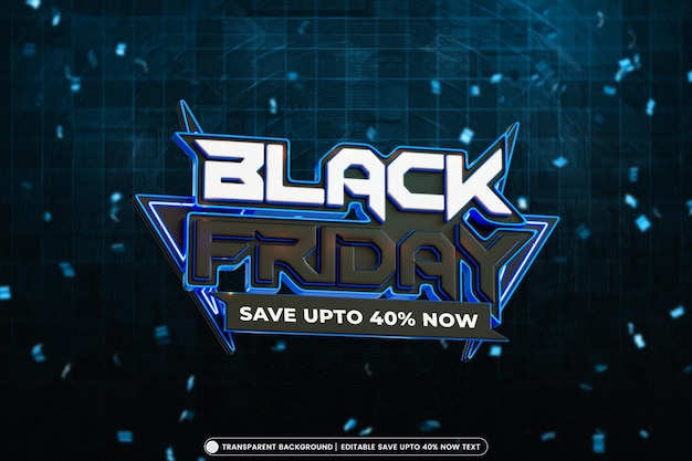 Free PSD black friday sale banner with editable text