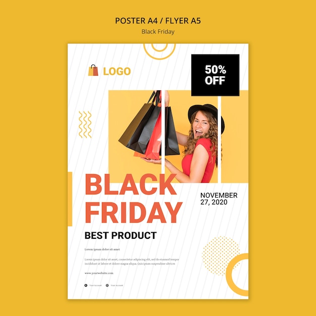 Black friday sale flyer template