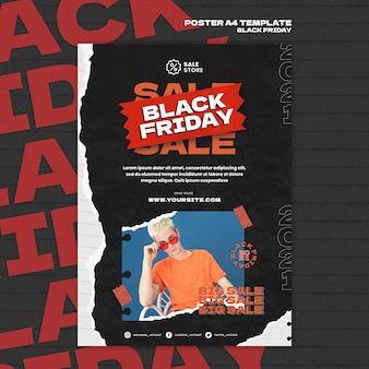 Black friday sale poster template