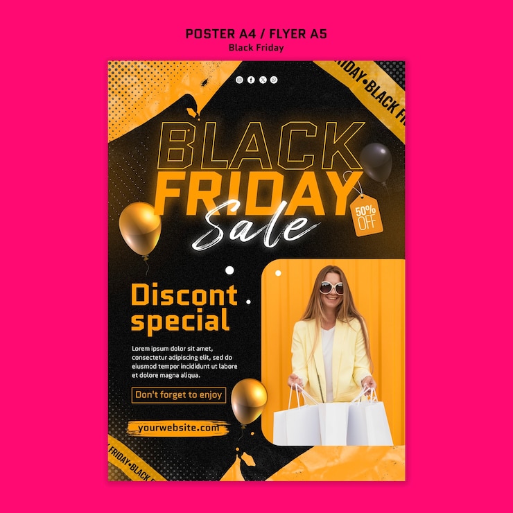 Free PSD black friday sale poster template
