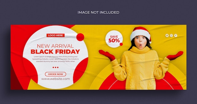 Black friday sale social media post instagram post web banner or facebook cover template