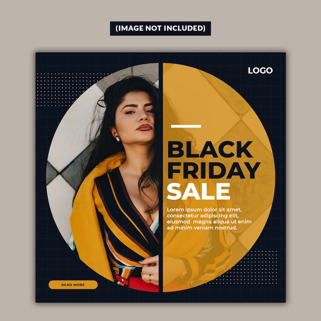 Black friday sale social media post template