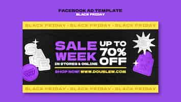 Free PSD black friday sales facebook template