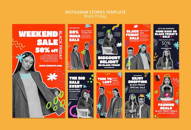Storie di Instagram sulle vendite del venerdì nero