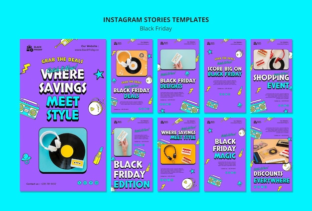 Free PSD black friday sales instagram stories