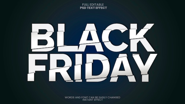 Black Friday Sliced  Text Effect