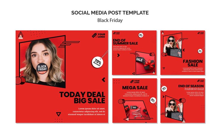 Free PSD black friday social media posts