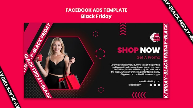 Black friday social media promo template