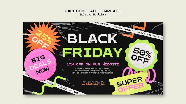 Black friday social media promo template
