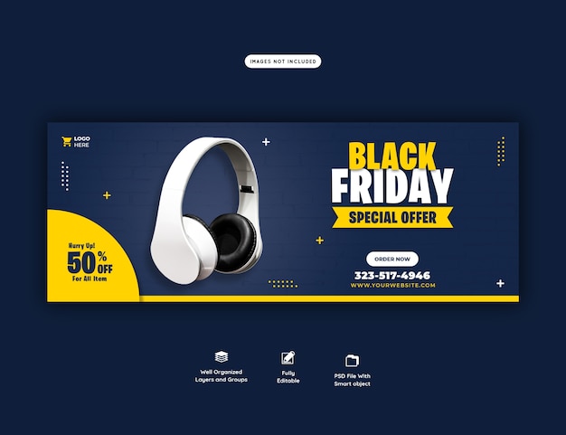Free PSD black friday special offer facebook cover banner template