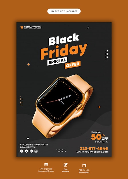 Free PSD black friday special offer flyer template