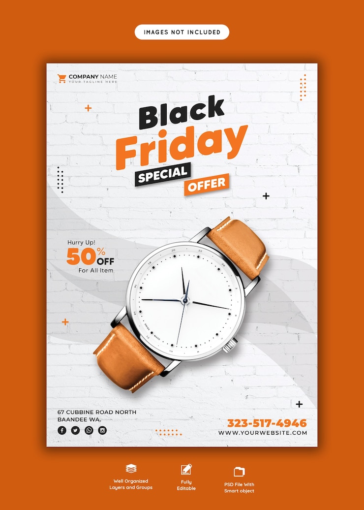 Free PSD black friday special offer flyer template