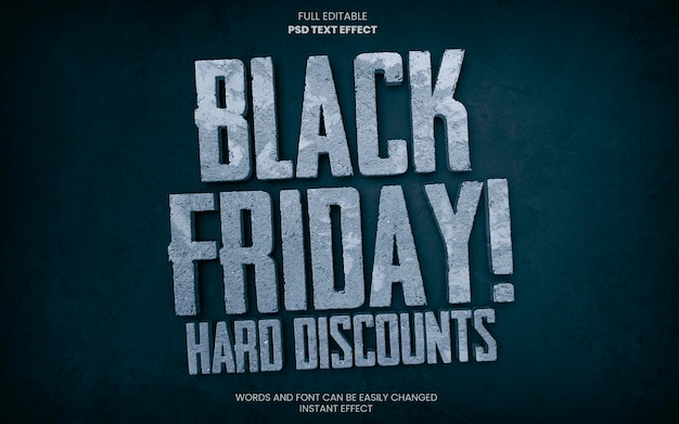 Black Friday Stone Text Effect