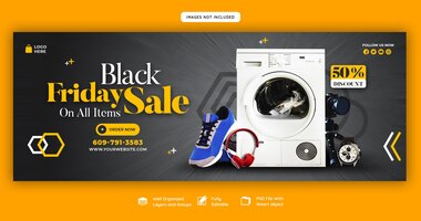 black friday super sale facebook cover template