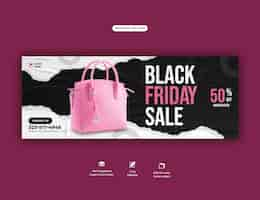 PSD gratuito modello di copertina di facebook super vendita del black friday