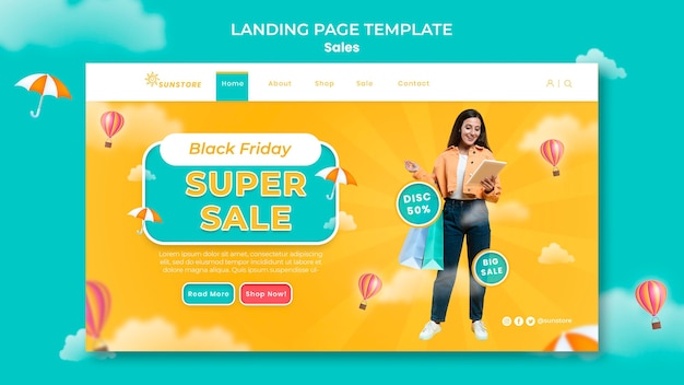 Black friday super sale landing page