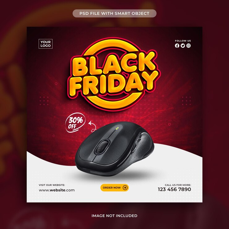 Free PSD black friday super sale social media post design template