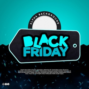 11월 소매 캠페인을 위한 black friday 태그 네온 블루 로고