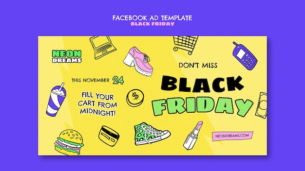 Disegno del modello del black friday