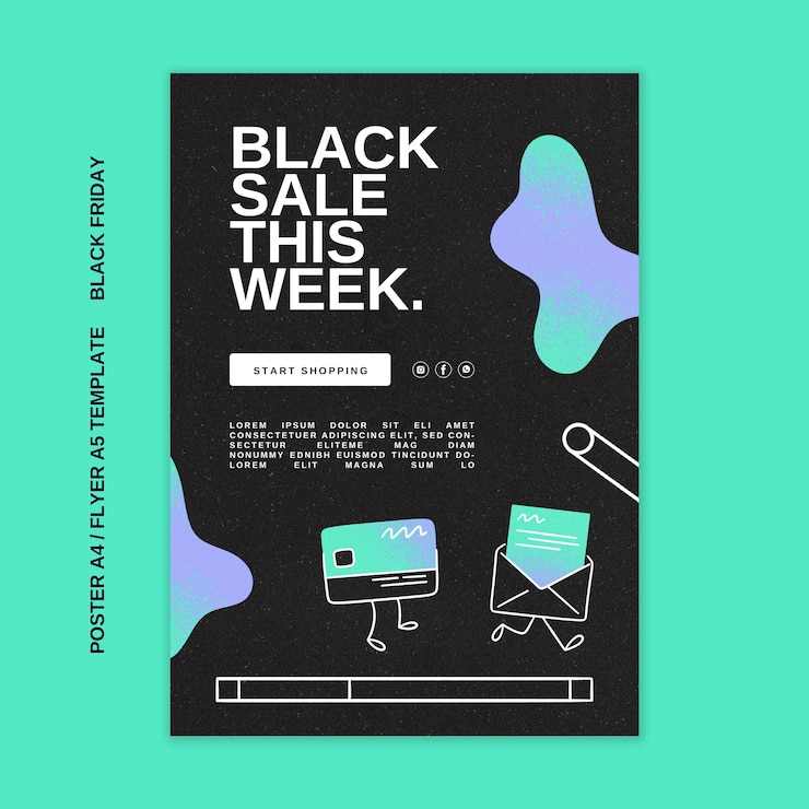 Free PSD black friday template design