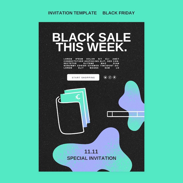 Free PSD black friday template design