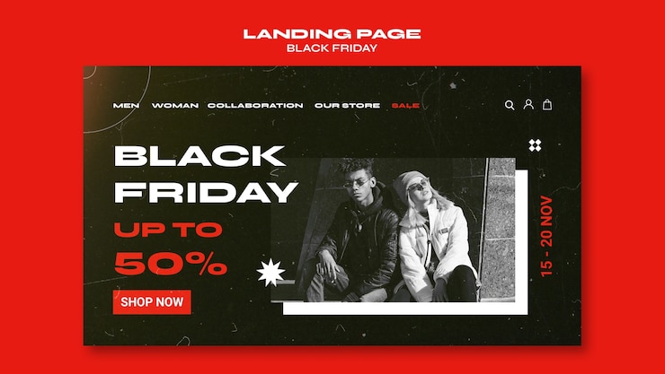 Free PSD black friday template design