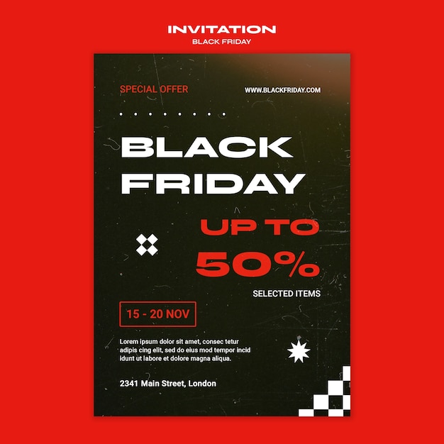 Free PSD black friday template design