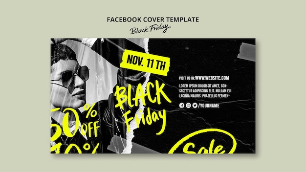 Free PSD black friday template design