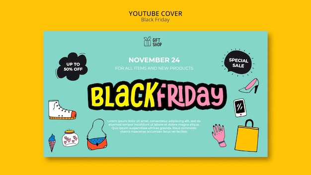 Free PSD black friday template design